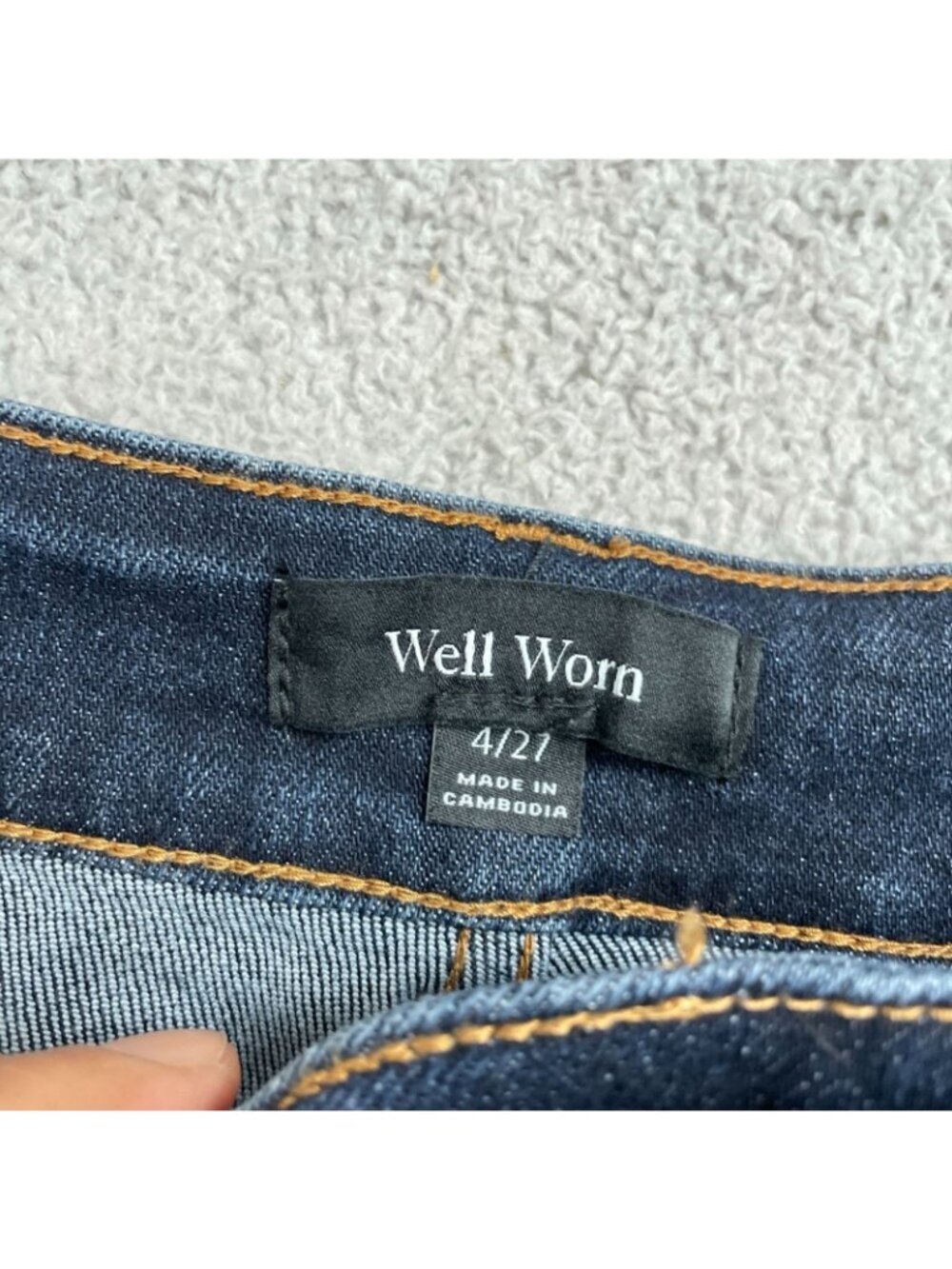 NWT Well Worn Women's 4/27 Wide Leg High Rise Dark Blue Jeans B0733 - Picture 8 of 12